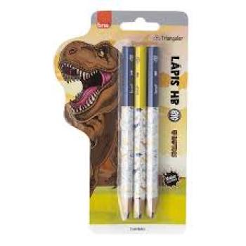 Lápis HB Big BRW Triangular com 03 Und FL LP7251- Raptors FL