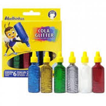 Cola Glitter Estojo 6 cores 23 g  - Acrilex