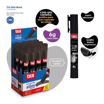 Cola Bast Tris Slim Black 6g - Valor por Unidade