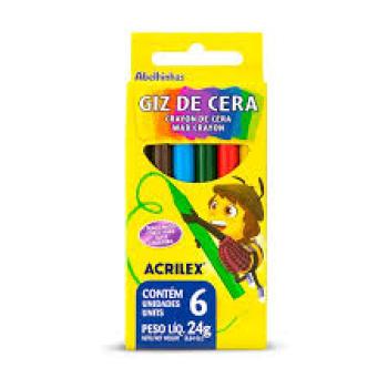 Giz de Cera 6 Cores 24 gr - Acrilex