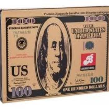 Baralho de Plastico  Dolar Duplo Estojo  com 108 Cartas