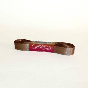 Fita de Cetim Tecida 10mx10mm Chocolate - Cinderela*