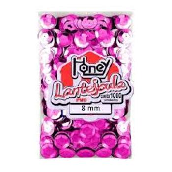 Lantejoula Metalizada Pink nr 8 com 1000 Unidades -  Honey