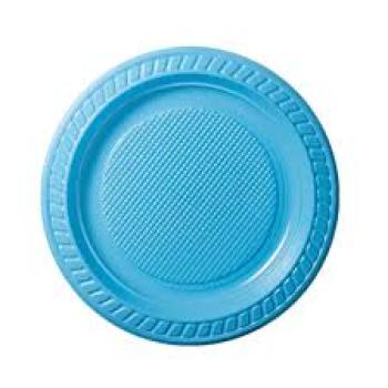 Prato de Papel  15 cm  Azul  Claro com 10 Unidades - Kid Art