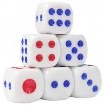 Jogo de Dados para Jogos 6 Peças -14mm cada- Importado