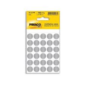 Etiqueta Pimaco Prata com 150 Etiquetas -