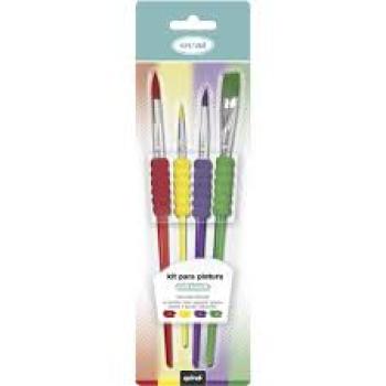 Kit Pincel para Pintura Fofy com 4 piceis + macio