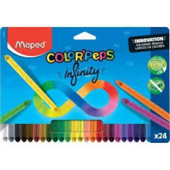 Lápis de Cor Color Peps Infinity, 24 Cores
