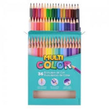 Lápis de Cor Sextavado Multicolor Super Eco 36 cores Faber Castell