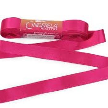 Fita de Cetim Tecida 10mx15mm Pink - Cinderela*