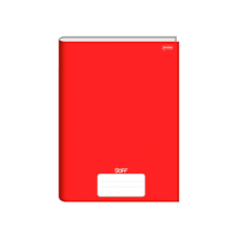 Caderno 48f pautadas - 140mmx202mm Vermelho - Jandaia