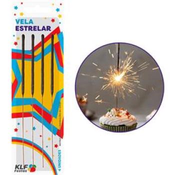 Vela para Aniversário EstrelarAR C/04  KLF Festas