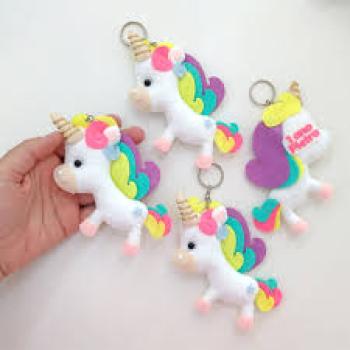 Chaveiro Unicórnio Arco Iris 4,5 CM