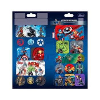 Cartelas Adesivas Avengers- Tilibra