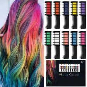 Pente Giz para Cabelo 6 Cores - Importado