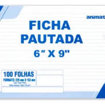 Ficha Pautada 6x9 com 100 Fichas