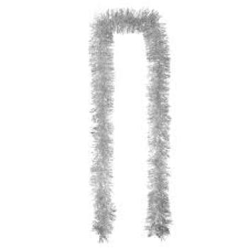 Festão Metalizado de Natal Prata 10cm por 2 metros  - Master