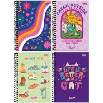 Caderno Universitário CD 1x1 80 Fls Clif Feminino - Foroni