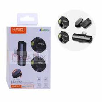 Microfone de Lapela Tipo C com  Clipe Magnetico Kaidi  Kmf F4C