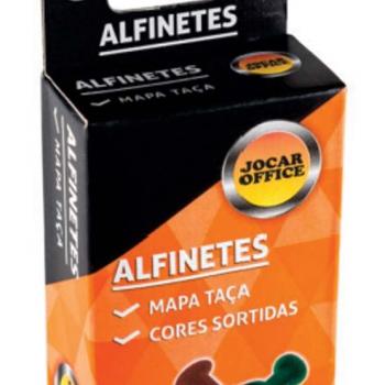 Alfinete Mapa Taça Sortido Jocar com 50 Cabeça Taça