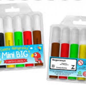 Caneta Hidrográfica Mini Big 6 Cores - GOLLER
