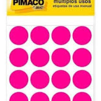 Etiqueta Pimaco Rosa com 100 Etiquetas -