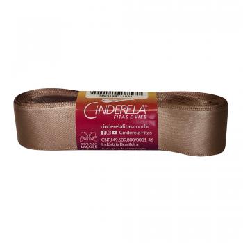 Fita de Cetim Tecida 22 m x 10 m Chcolate- Cinderela