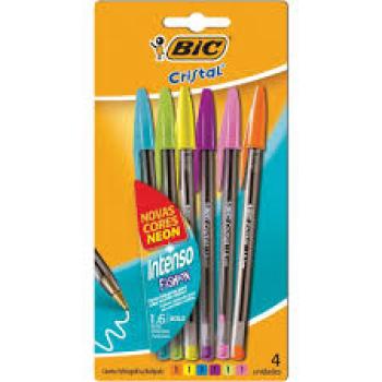 Caneta Esferografica Cristal Intenso Fashion Cores 1.6 Bold - Bic - Valor por Unidade