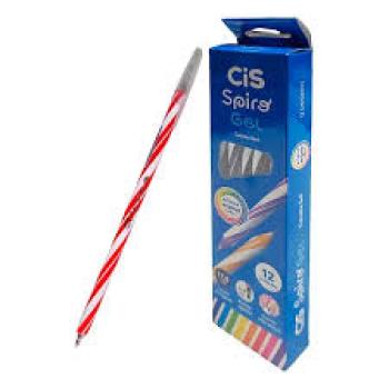 Caneta Gel Cis Spiro 0,7mm Vermelho Sertic - Valor por Unidade