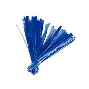 Lacre de Metalizado  Azul 4mmx1cm com 100 Unidade - Silver Festas
