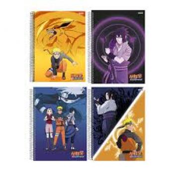 Naruto – Caderno Universitário Espiral Capa Dura – 80 folhas – 1 matéria – Animativa