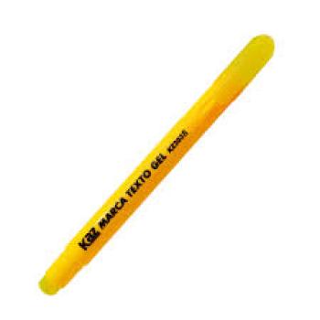 Pincel Marca Texto Amarelo Gel - Kaz