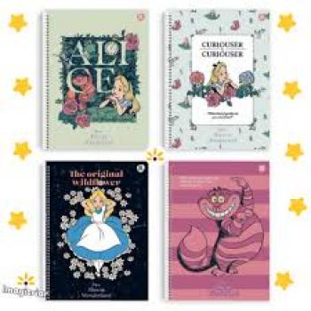 Caderno Universitário 10M CD B/A 160f Alice in Wonderland (2024) Animativa - Valor Unitário