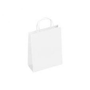 Sacola Kraft Branca 26,5x31x10 - Zamberetti