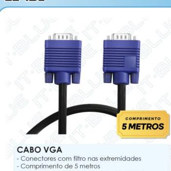 Cabo VGA + HDMI LE 66190  5 metros - LE 6619 - It Blue