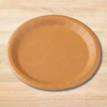 Prato de Papel Kraft com 15cm com 10 Unidades