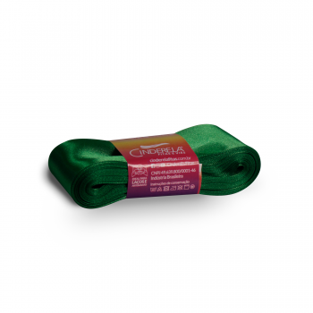 Fita de Cetim Tecida 10mx 38mm Verde Bandeira- Cinderela