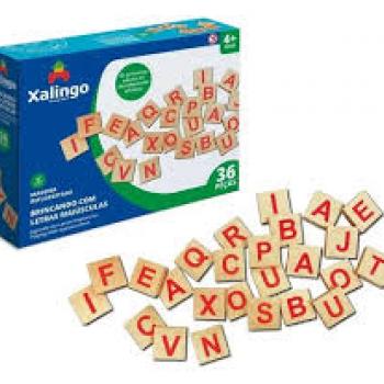 Brinquedo pedagógico (madeira) Brincando com as Letras 36pcs. - Xalingo