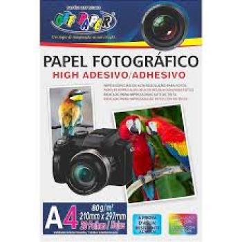 Papel Fotográfico Glossy Adesivo a4 80g  - Off Paper
