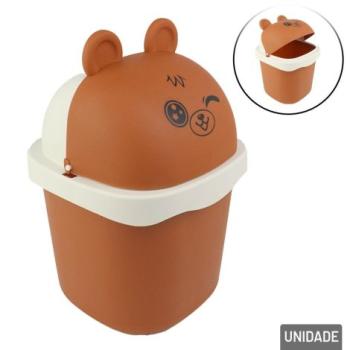 Lixeira de Plastico 1,5L Urso Marron  -  Keita