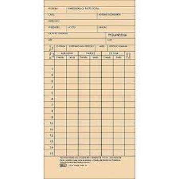 Cartão de Ponto  86X180mm com 25 Unidades