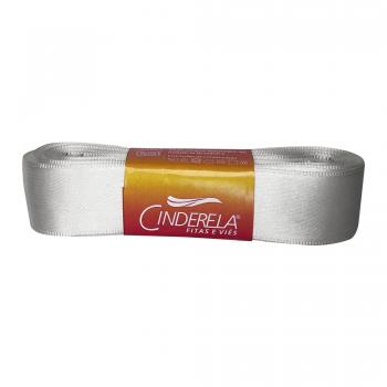 Fita de Cetim Tecida 22 mm x 10 m Cru - Cinderela