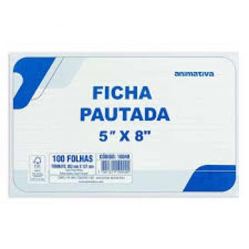 Ficha Pautada 5x8 com 100 Fichas