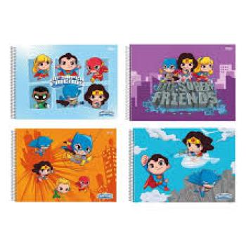 Caderno Cartografia e Desenho Espiral – Capa B DC Super Friends – Animativa Valor por Unidades