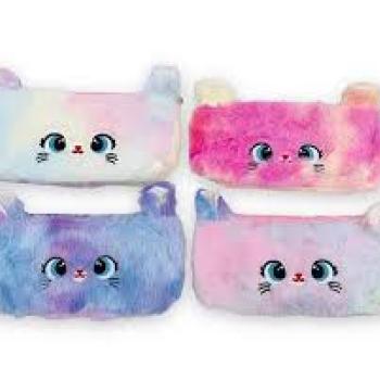 Estojo Escolar 22cm Retangular Felpudo Cat