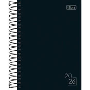 Agenda 2026 Spice Preta Capa Dura Espiral 160 fls. 129 mm x 187 mm - Tilibra