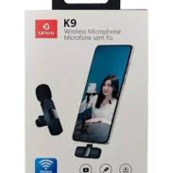 Microfone Lapela Sem Fio P/ iPhone Lightning Profissional K9