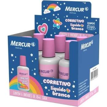Corretivo Liquido  Branco 18ML Mercur  Valor por Unidade