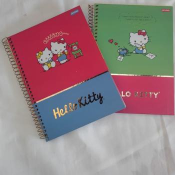 Caderno Universitario Hello Kity 1 Matéria 80 folhas 175x242mm