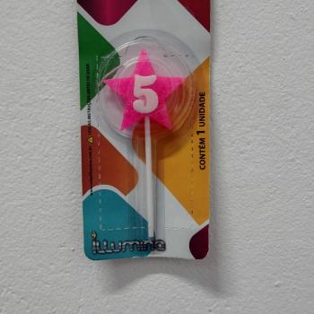 Vela Estrela Rosa nr5 Illumina